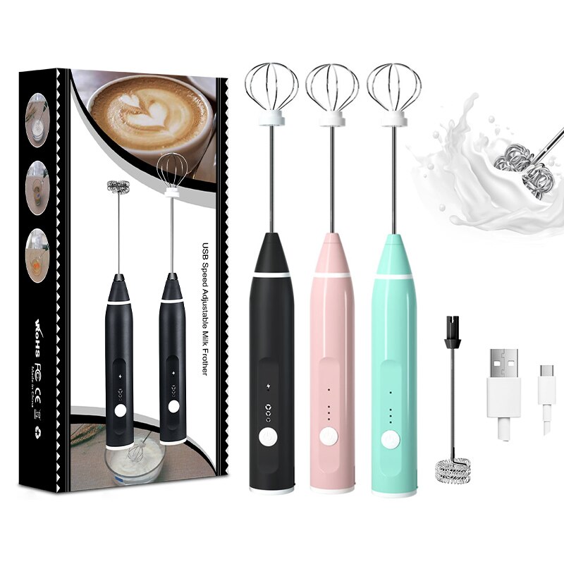 Portable Blender Usb Rechargeable - เครื่องตีไข่ไฟฟ้าแบบพกพา1ชิ้นเครื่องตีไข่ชาร์จไฟได้ USB เครื่องปั่นกาแฟเครื่องปั่นนมเครื่องผสมโฟมเครื่องปั่นอาหาร