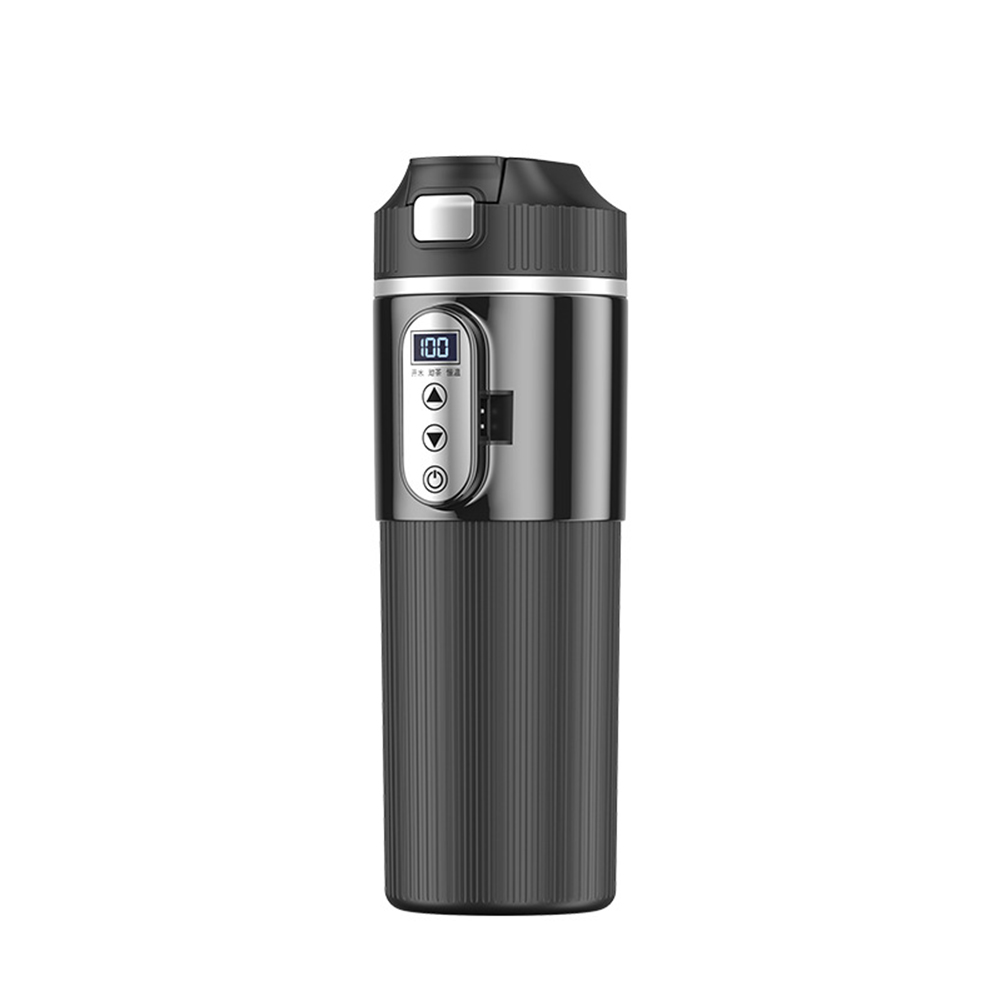 Electric Kettle Temperature Control - กาต้มน้ำไฟฟ้าแบบพกพาสำหรับรถยนต์ ความจุ 500 มล. พร้อมระบบควบคุมอุณหภูมิที่ปรับได้ เหมาะสำหรับเครื่องดื่มเย็นๆ