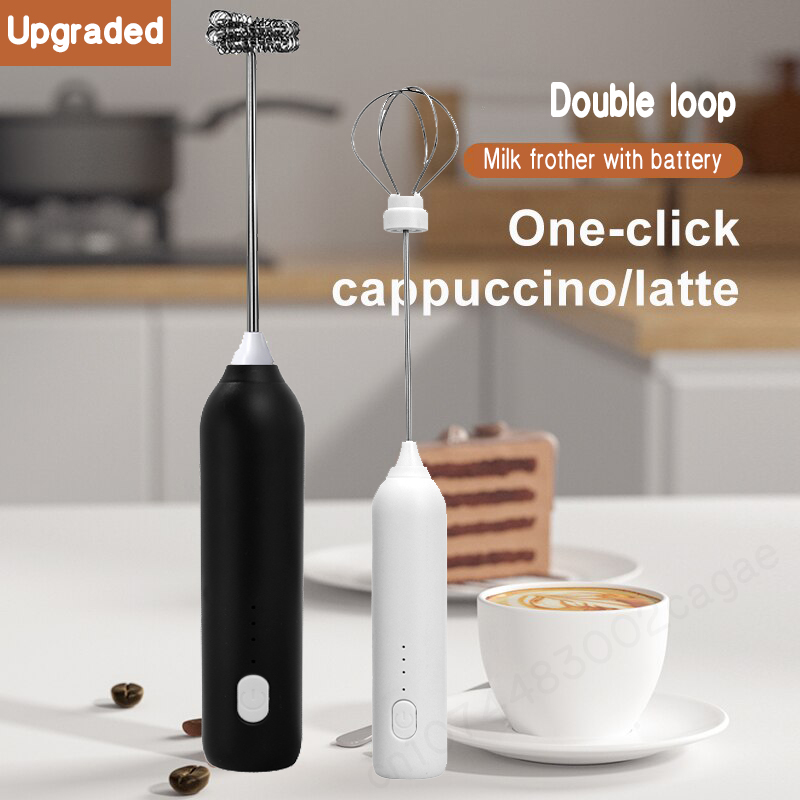 Electric Milk Frother Handheld - Frother นมไฟฟ้า 2 In 1 เครื่องปั่นแบบชาร์จไฟได้สแตนเลส