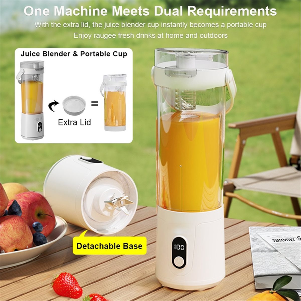 Portable Blender Usb Rechargeable - แนะนำ】เครื่องปั่นไฟฟ้าแบบพกพา แก้วปั่นน้ำผลไม้แบบชาร์จ USB เครื่องปั่นสมูทตี้ แก้วปั่นน้ำผลไม้ เครื่องปั่นน้ำผลไม้สำหรับใช้งานกลางแจ้ง