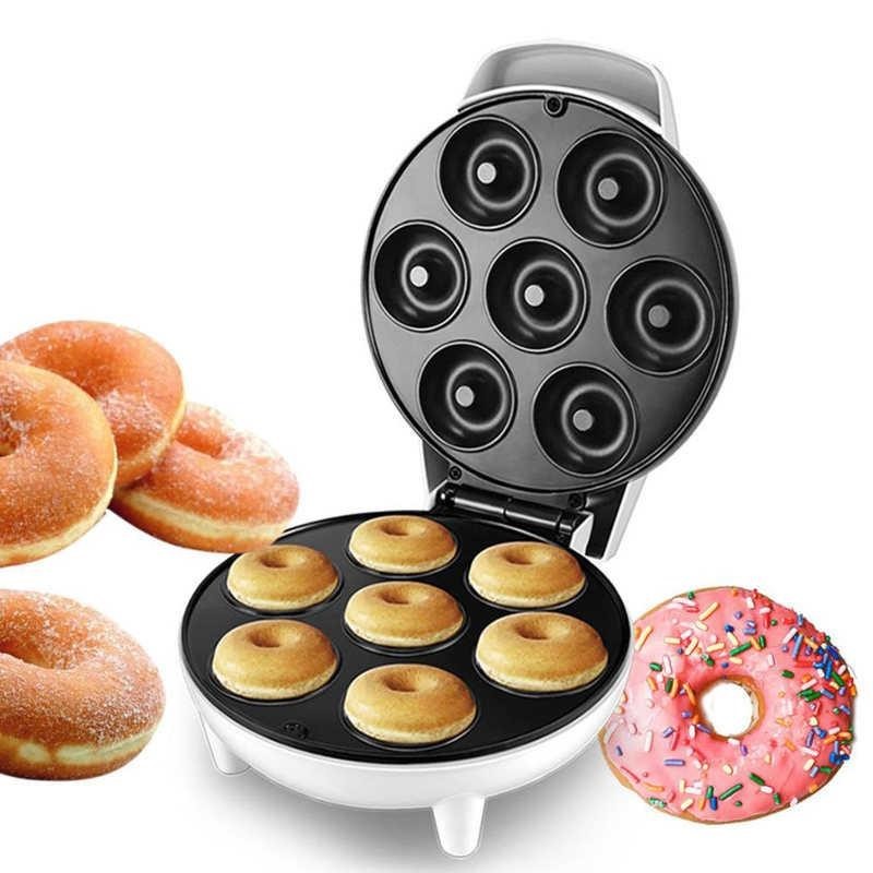 Mini Waffle Maker Machine - 1200W มินิไฟฟ้า Donut Maker ในครัวเรือนอาหารเช้าเครื่องครัว EU