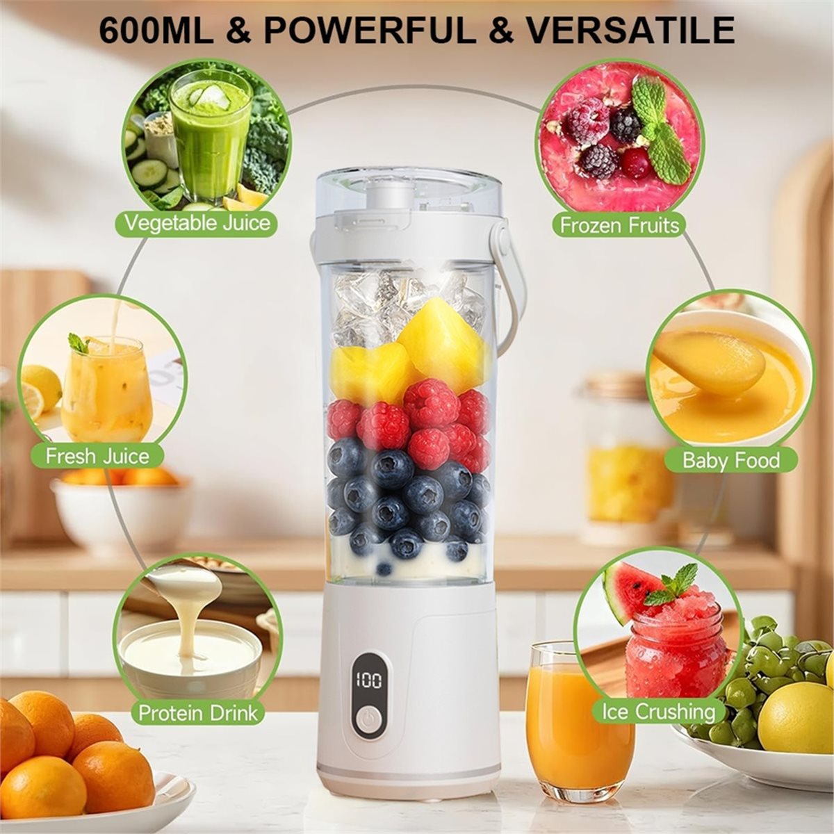 แนะนำ】เครื่องปั่นไฟฟ้าแบบพกพา  - Portable Blender Usb Rechargeable บทวิจารณ์และราคา