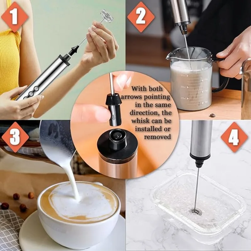 เครื่องตีฟองนมไฟฟ้าแบบมือถือ 3 - Electric Milk Frother Handheld บทวิจารณ์และราคา