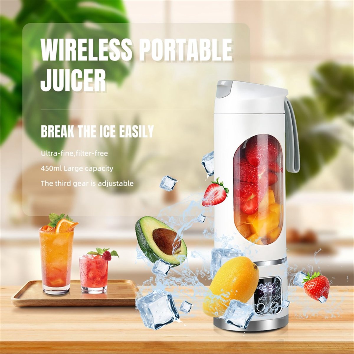 เครื่องปั่นพกพา A20M ชาร์จผ่าน - Portable Blender Usb Rechargeable บทวิจารณ์และราคา