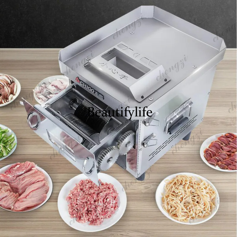 เครื่องหั่นเนื้อไฟฟ้าเชิงพาณิช - Automatic Meat Slicer Home บทวิจารณ์และราคา